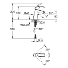 Смеситель для раковины GROHE Eurosmart, M-size, хром (23323001)
