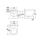 Унитаз подвесной компактный GROHE Euro Ceramic с сиденьем, альпин-белый (NW0354)
