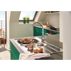 Смеситель для кухни GROHE BauLoop с вытяжным изливом, хром (30543000)