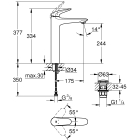 Смеситель для раковины GROHE Wave, хром (23585001)
