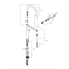 Смеситель для кухни GROHE Essence профессиональный, хром (30294000)