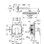 Душевая система GROHE Cubeo со смесителем для душа, черный матовый (1053342430)