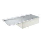 Мойка GROHE K1000 80-S 116/52 1.0 с корзинчатым вентилем, нержавеющая сталь (31582SD1)