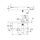Мойка GROHE K1000 80-S 116/52 1.0 с корзинчатым вентилем, нержавеющая сталь (31582SD1)