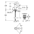 Смеситель для раковины GROHE Plus, S-size, хром (33163003/U) (царапины на корпусе)