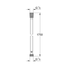 Душевой шланг GROHE VitalioFlex Silver 1750 мм, с защитой от перекручивания, хром (27506000)
