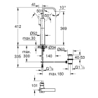 Смеситель для раковины GROHE Allure, XL-size, хром (32249000)