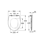 Сиденье для унитаза GROHE Bau Ceramic, с микролифтом, альпин-белый (39898000)