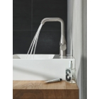 Смеситель для раковины GROHE Essence с донным клапаном, L-size, суперсталь (24174DC1)