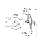 Смеситель для душа GROHE BauFlow скрытого монтажа, в комплекте с монтажной частью, хром (29112000)