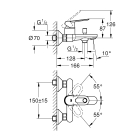 Смеситель для ванны GROHE BauLoop, хром (23603000)