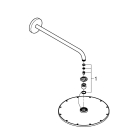 Верхний душ с душевым кронштейном 422 мм, 1 режим струи, GROHE Rainshower 310, хром, (26257000)