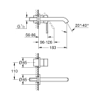 Внешняя часть смесителя для раковины GROHE Essence на 2 отверстия, M-Size, хром (19408001)