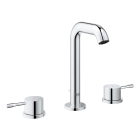 Смеситель для раковины GROHE Essence на 3 отверстия с донным клапаном, M-size, хром (20296001)