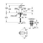 Смеситель для раковины GROHE Eurosmart Cosmopolitan, S-size, хром (23925000)