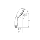 Ручной душ GROHE New Tempesta Rustic 100, 4 режима, хром (26085001)