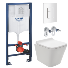 Комплект инсталляции GROHE 38772SH0 с унитазом AQUAme AQM2004 и сиденьем с микролифтом (NW0179/S)