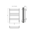 Полотенцесушитель электрический Aquatek Бетта П7 500x700, хром AQ EL KRC0770CH