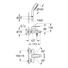 Смеситель для ванны GROHE Eurostyle Cosmopolitan с душевым гарнитуром, хром (3359220A)