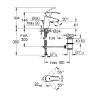Смеситель для раковины GROHE Eurosmart, S-size, хром (23788002)