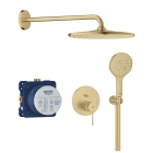 Душевая система GROHE Essence со смесителем для ванны, холодный рассвет матовый (25287GN0)