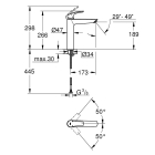 Смеситель для раковины GROHE Eurosmart, XL-size, черный (239712433)