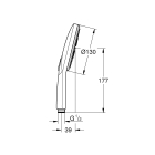 Ручной душ GROHE Rainshower SmartActive 130, 3 режима, суперсталь (26574DC0)