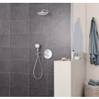 Верхний душ GROHE Tempesta 250, 9,5 л/мин, 1 режим, 380 мм, хром/белый (26668000)