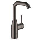 Смеситель для раковины GROHE Essence с донным клапаном, L-size, темный графит глянцевый (24174A01)