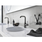 Смеситель для раковины GROHE Essence с донным клапаном, L-size, темный графит глянцевый (24174A01)