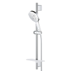 Душевой гарнитур GROHE RainShower SmartActive 130 с мыльницей, 3 режима струи, душевая штанга 600 мм, 12 л/мин, хром (26546000)