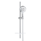 Душевой гарнитур GROHE RainShower SmartActive 130 с мыльницей, 3 режима струи, душевая штанга 600 мм, 9,5 л/мин, хром (26575000)