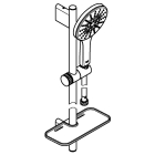 Душевой гарнитур GROHE RainShower SmartActive 130 с мыльницей, 3 режима струи, душевая штанга 600 мм, 9,5 л/мин, хром (26575000)