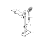 Душевой гарнитур GROHE RainShower SmartActive 130 с мыльницей, 3 режима струи, душевая штанга 600 мм, 9,5 л/мин, хром (26575000)