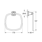 Кольцо для полотенца GROHE Grandera, теплый закат глянец (40630DA0)