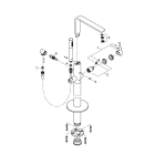 Внешняя часть смесителя для ванны GROHE Lineare напольного монтажа, хром (23792001)