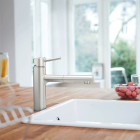 Смеситель для кухни GROHE Concetto с вытяжным душем, суперсталь (30273DC1)
