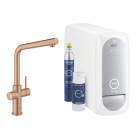 Смеситель для кухни GROHE Blue Home с системой фильтрации, охлаждения и газирования воды, Wi-Fi, теплый закат матовый (31454DL1)