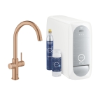 Смеситель для кухни GROHE Blue Home с системой фильтрации, охлаждения и газирования воды, Wi-Fi, теплый закат матовый (31455DL1)