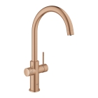 Смеситель для кухни GROHE Blue Home с системой фильтрации, охлаждения и газирования воды, Wi-Fi, теплый закат матовый (31455DL1)