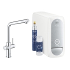 Смеситель для кухонной мойки GROHE Blue Home с системой фильтрации, охлаждения и газирования воды, Wi-Fi, хром (31454001)