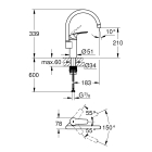 Смеситель для кухни GROHE Eurosmart, хром (33202003)