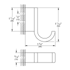 Крючок GROHE Selection, холодный рассвет матовый (41039GN0)