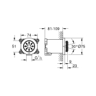 Боковой душ GROHE Rainshower Aqua, круглый, 2 режима струи, холодный рассвет матовый (26801GN0)