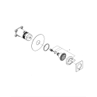 Боковой душ GROHE Rainshower Aqua, квадратный, 2 режима струи, темный графит глянцевый (26802A00)