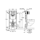 Инсталляция для подвесного унитаза GROHE Solido 3 в 1, с накладной панелью Skate Air (38956000)
