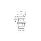 Донный клапан для раковины GROHE нажимной, матовый черный (1024642430)