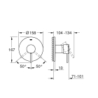 Внешняя часть смесителя для душа GROHE Atrio, хром (24065003)