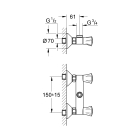 Смеситель для душа GROHE Costa L с выходом для шланга сверху, хром (26009001)