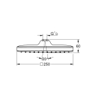 Верхний душ GROHE Tempesta Cube 250, 1 режим, хром (26681000)